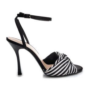 ZARA Trafaluc black white stripe high heels size 40